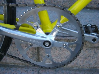Fixed-gear bike crank and chain-ring